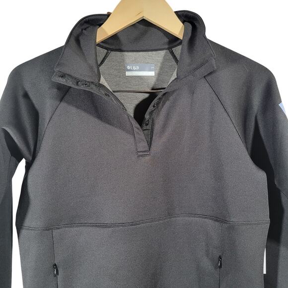 Lija Black & Royal Pullover 1/4 Button Up Long Sleeve Jacket S‎ NWT - Picture 4 of 13